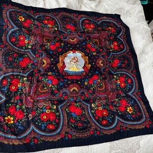 Denis Simachev silk Floral Patterned Scarf with Vibrant Colors